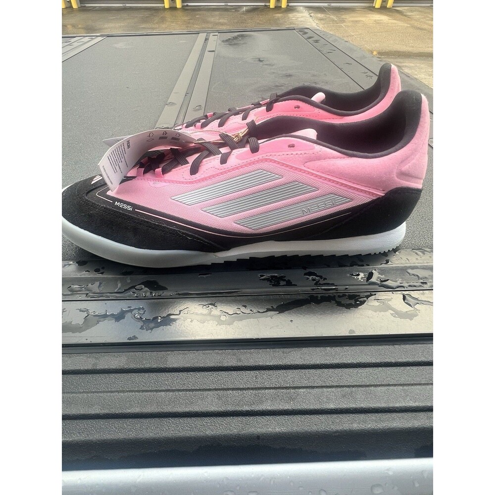 Adidas Pink Silver Black F50 Messi Freestyle Soccer Shoes IH8360 Men’s Size 11.5